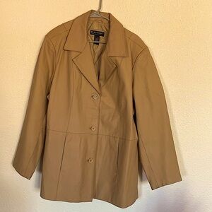 Y2K structured LEATHER coat